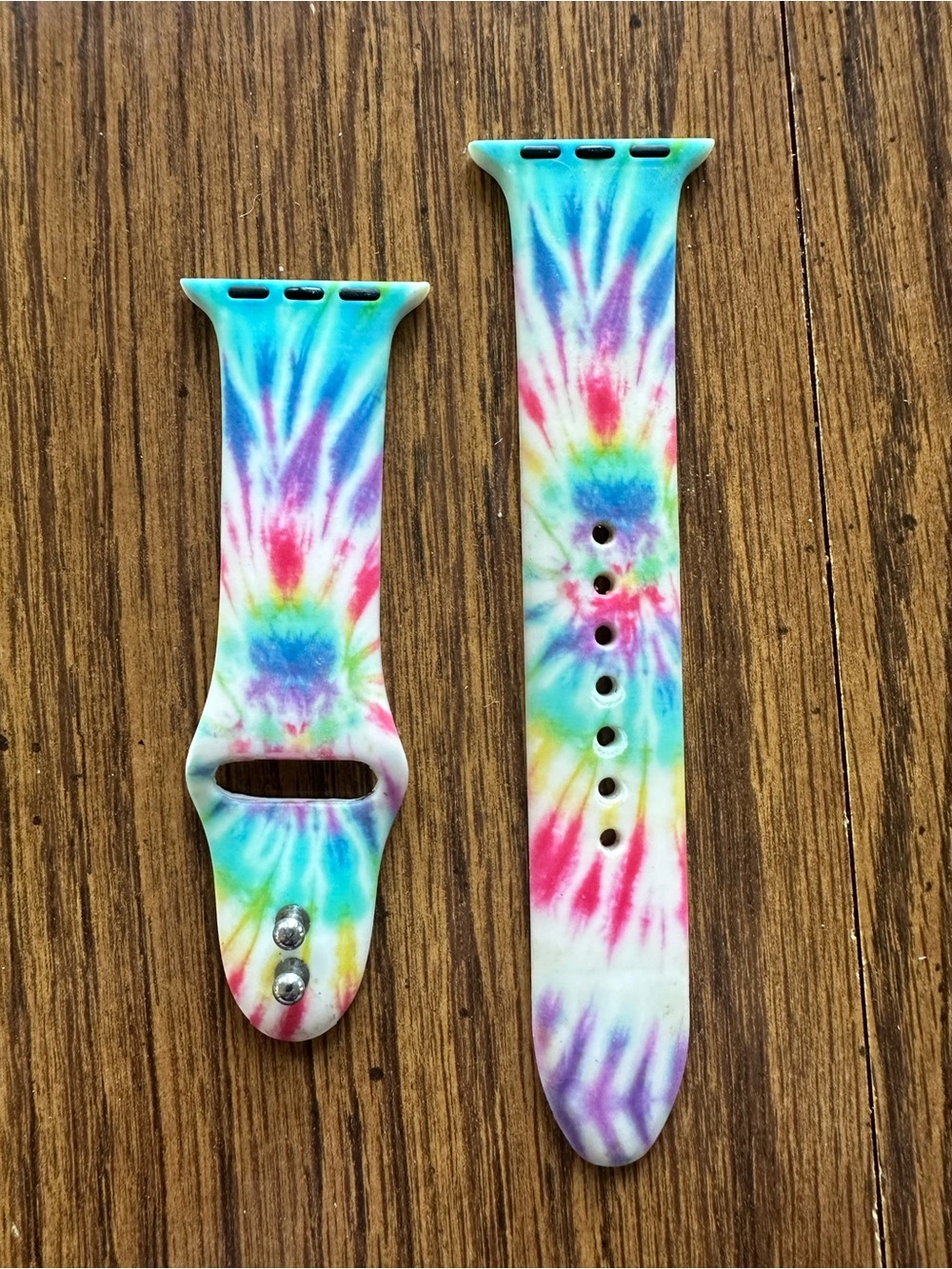 Apple Tie-Dye Silicone Watch Band Replacement - Multicolor Pastel